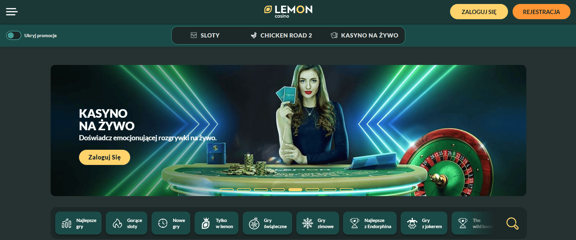 Lemon Casino - Oficjalna strona kasyna online w Polsce